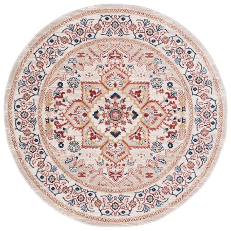 Safavieh 6 ft. 7 in. x 6 ft. 7 in. Charleston Beige & Ivory Power Loomed Round Rug CHL431B-7R